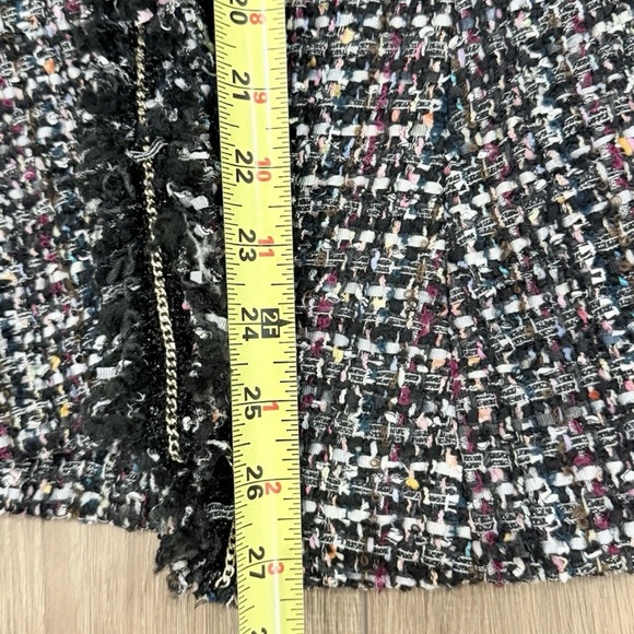McGinn for Nordstrom Black MultiColored Tweed Fringe Chain Trim Blazer
Size 10 - Picture 6 of 8